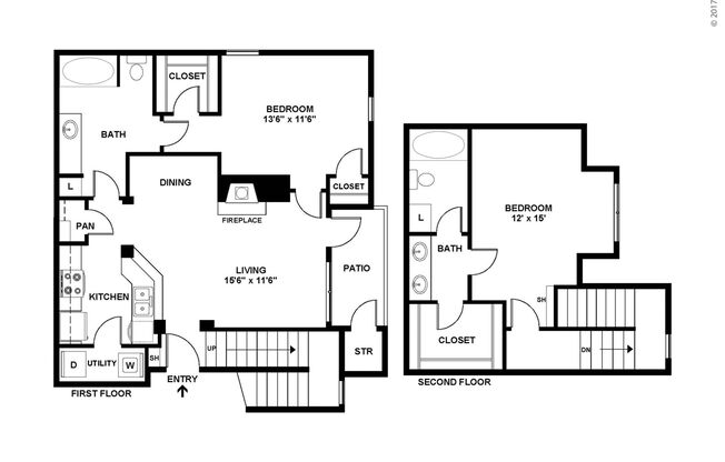 2 beds, 2 baths, 1,173 sqft, $2,425
