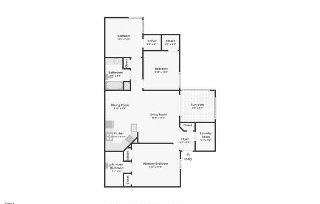 3 beds, 2 baths, 1,198 sqft, $2,285, Unit 16-204