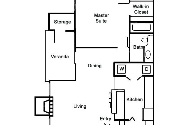 1 bed, 1 bath, 731 sqft, $2,564