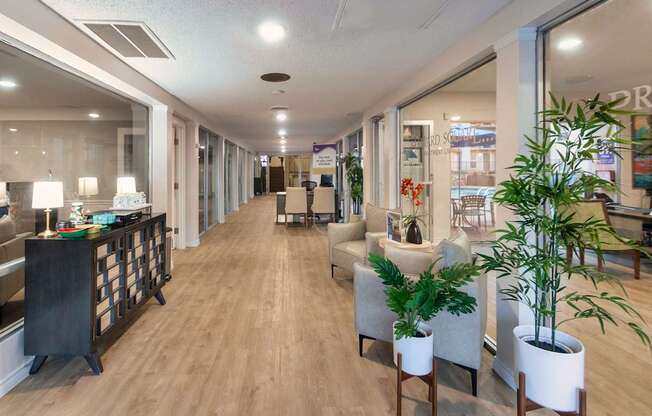 The leasing office A sign for Princeton Court/Harvard Square Information Center is displayed in front of the leasing office at Princeton Court Apartments in the Vickery Midtown neighborhood of Dallas, TX.