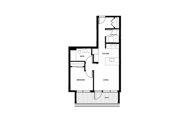 1 bed, 1 bath, 629 sqft, $3,050, Unit 510