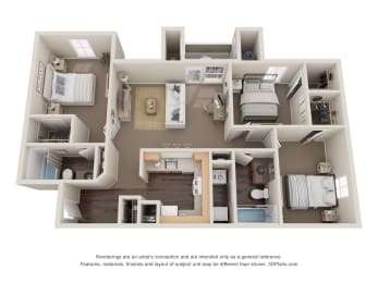 3 beds, 2 baths, 1,132 sqft, $1,899