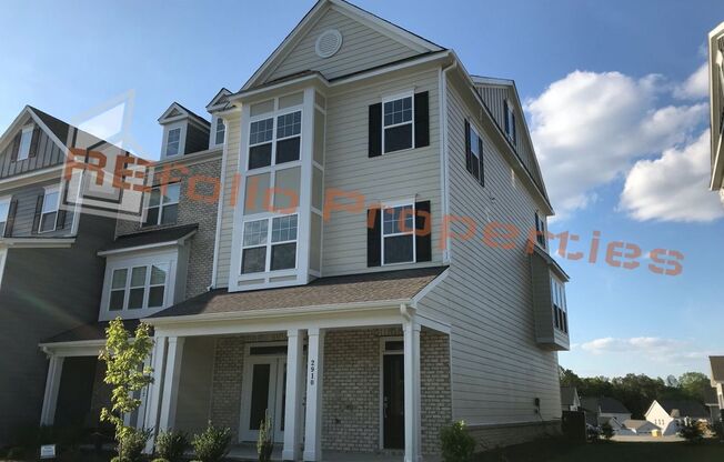 Luxury 3 Story 4 Bedroom, 3.5 Bath Townhome End Unit at Smith Farm, Apex, Available July 14th!