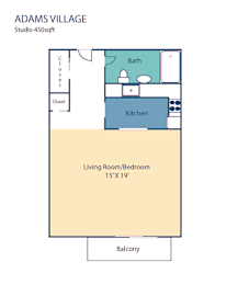 Studio, 1 bath, 450 sqft, $2,055