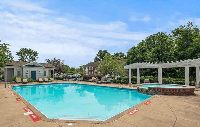 apartment complex with pool