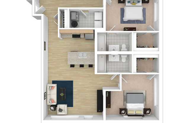 2 beds, 2 baths, 1,146 sqft, $2,009