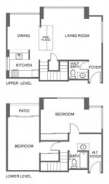 2 beds, 1.5 baths, $5,734