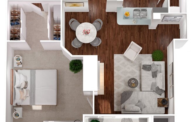 1 bed, 1 bath, 732 sqft, $1,340