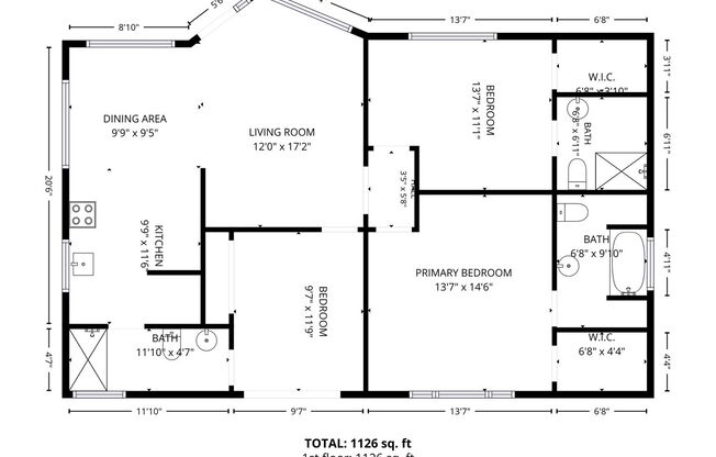 3 beds, 3 baths, $3,795