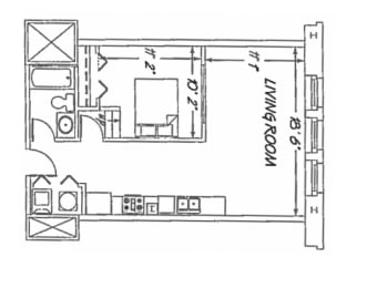 1 bed, 1 bath, 573 sqft, $1,357