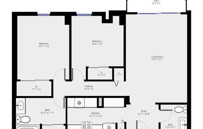 2 beds, 1.5 baths, 805 sqft, $3,250, Unit 801
