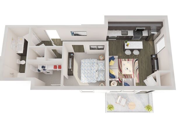 1 bed, 1 bath, 485 sqft, $1,385, Unit 415