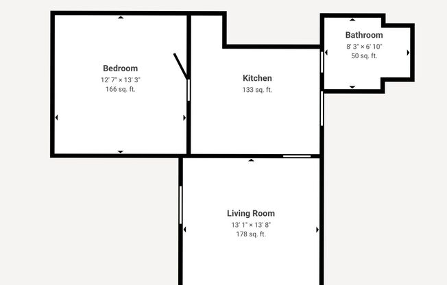 1 bed, 1 bath, 528 sqft, $650, Unit 320 1/2