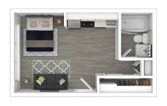 Studio, 1 bath, 298 sqft, $2,372