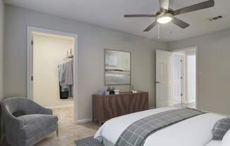 Bedroom and closet t Elme Marietta Apartments, Marietta, Georgia