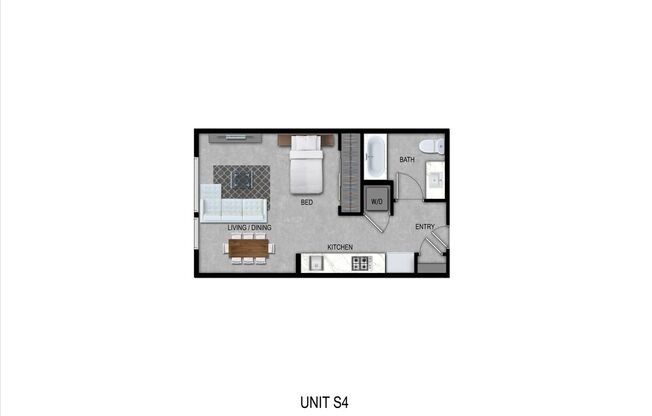 Studio, 1 bath, 435 sqft, $1,595, Unit 402