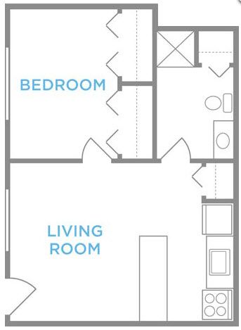 1 bed, 1 bath, 385 sqft, $706