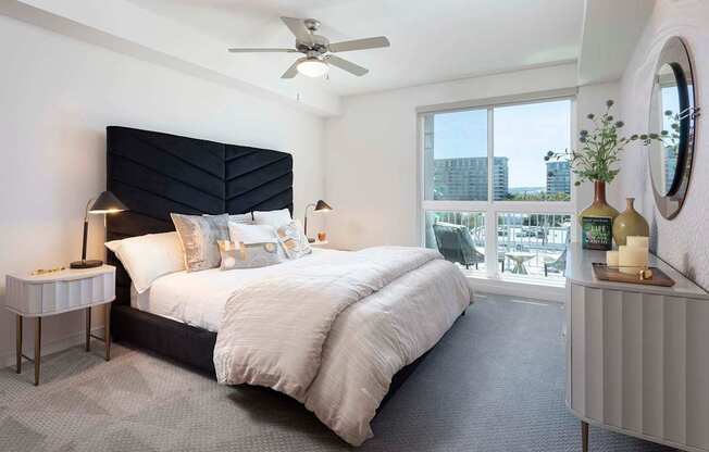 Bedroom With Ceiling Fan at Elements Apartments*, Irvine, CA