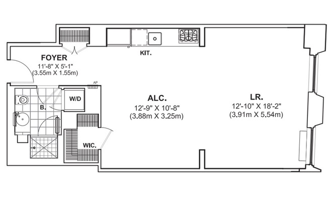 Studio, 1 bath, 721 sqft, $4,500, Unit 1222