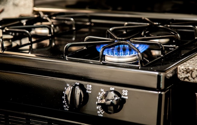 Gas stove at Ashton Brook Apartments