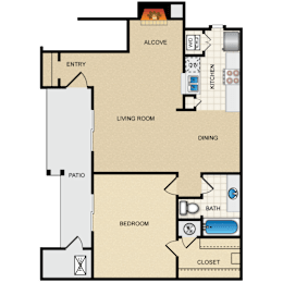 1 bed, 1 bath, 770 sqft, $1,409