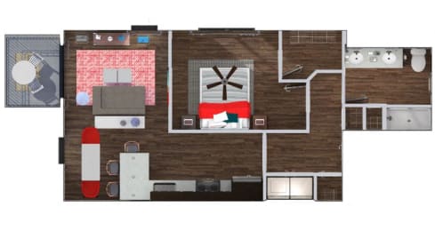Studio, 1 bath, 740 sqft, $1,255