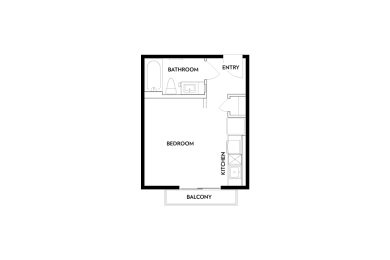 Studio, 1 bath, 328 sqft, $1,235