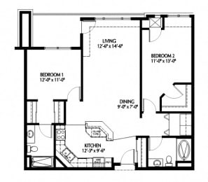 2 beds, 2 baths, 1,179 sqft, $2,023