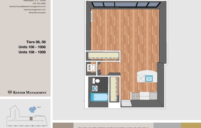 Studio, 1 bath, 440 sqft, $2,700, Unit 1006
