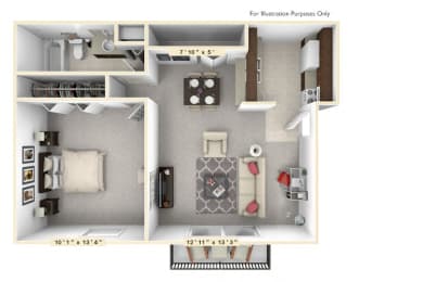 1 bed, 1 bath, 562 sqft, $832