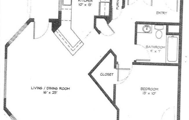 1 bed, 1 bath, 700 sqft, $1,140