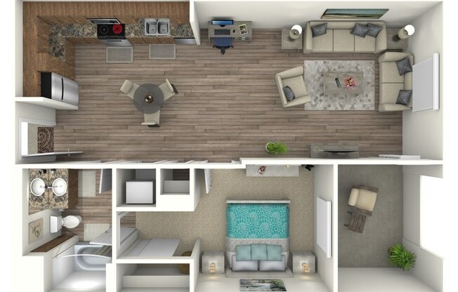 1 bed, 1 bath, 807 sqft, $2,530