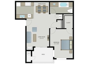 1 bed, 1 bath, 752 sqft, $2,403