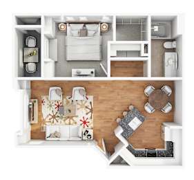 1 bed, 1 bath, 757 sqft, $1,460