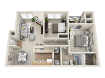 2 beds, 1 bath, 950 sqft, $1,783