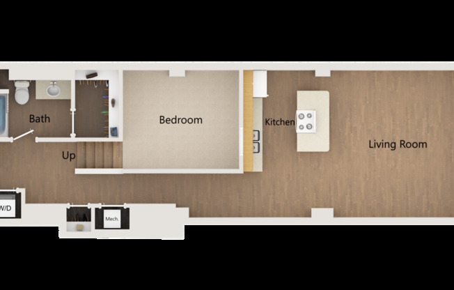 1 bed, 1 bath, 910 sqft, $1,525, Unit 406