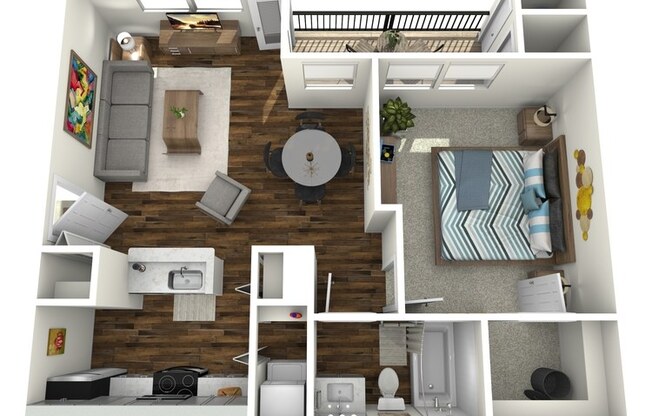 1 bed, 1 bath, 642 sqft, $2,018