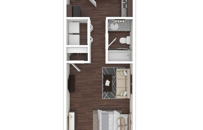 Studio, 1 bath, 475 sqft, $955