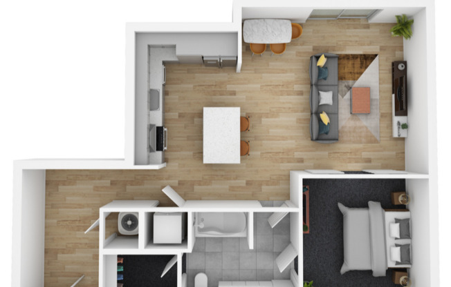 1 bed, 1 bath, 848 sqft, $1,968