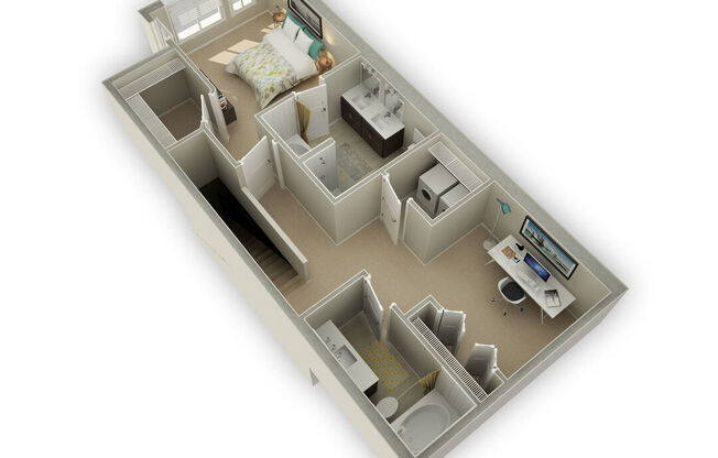 1 bed, 2.5 baths, 1,287 sqft, $2,508