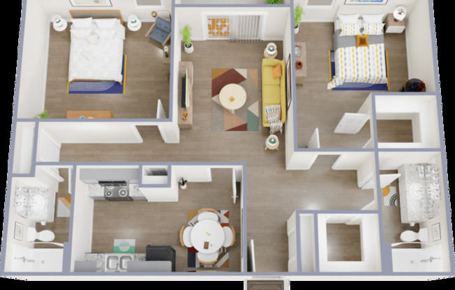 2 beds, 2 baths, 1,154 sqft, $1,095