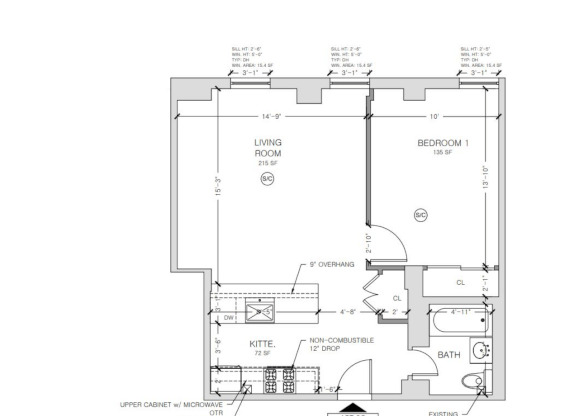 1 bed, 1 bath, $4,595, Unit 2G