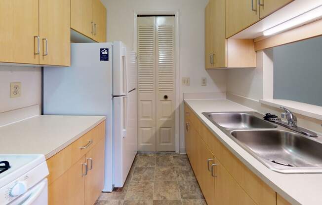 a kitchen with a pantry