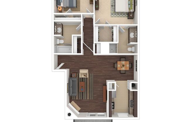 2 beds, 2 baths, 994 sqft, $1,780, Unit 209B