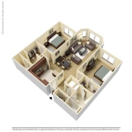 2 beds, 2 baths, $1,586