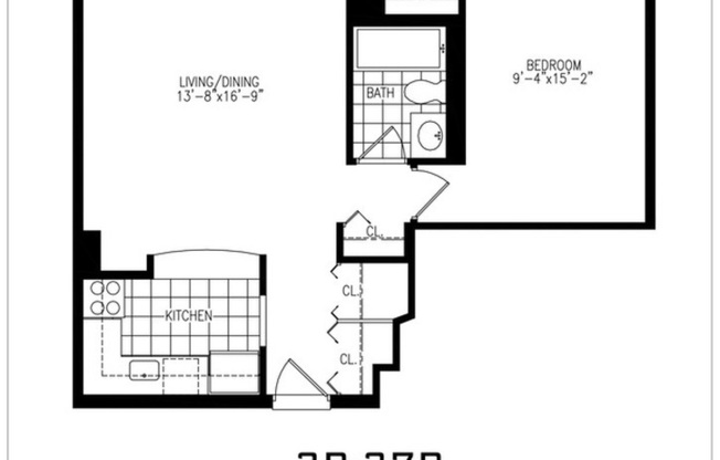 1 bed, 1 bath, $4,500, Unit 35B