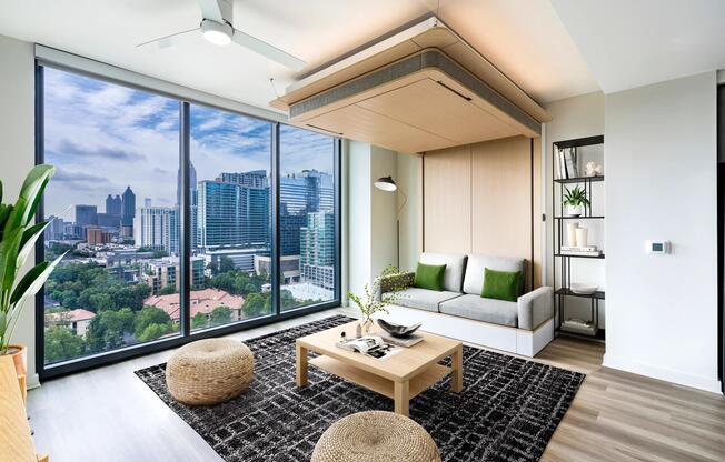 At Modera Parkside in Atlanta, an Ori Bed lifts to transform the bedroom into an open living space, moments from Midtown’s energy.