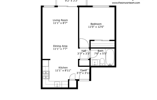 1 bed, 1 bath, $2,700, Unit 4B