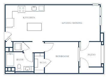 1 bed, 1 bath, 786 sqft, $2,630