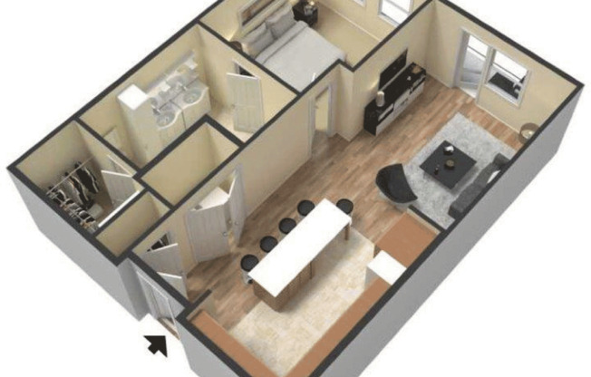 1 bed, 1 bath, 720 sqft, $1,340, Unit 0111